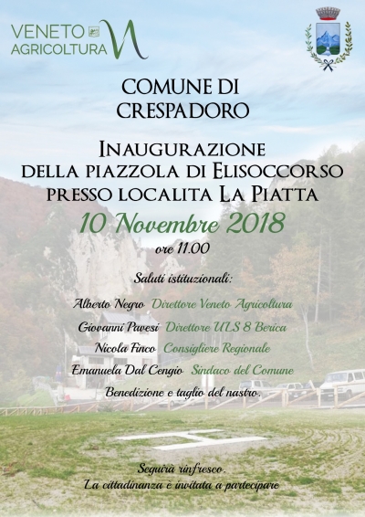 INAUGURAZIONE PIAZZOLA ELISOCCORSO