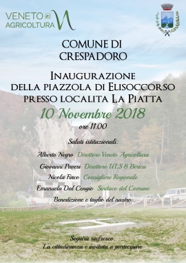 INAUGURAZIONE PIAZZOLA ELISOCCORSO