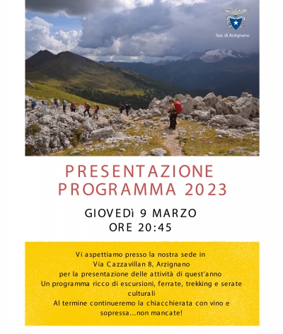 SERATA PRESENTAZIONE ATTIVITA&#039; 2023